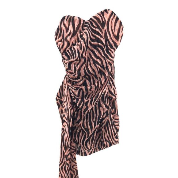DUNDAS x REVOLVE Lana Mini Dress in Natural Zebra - Picture 2 of 12